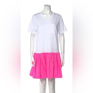 New! Tanya Taylor Katyln Pink Pleated Bubble Mini Dress